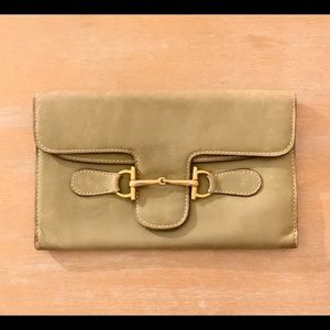 GUCCI Authentic Horse Bit Slim Leather Wallet
